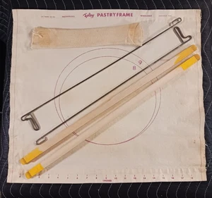 Vintage Foley Gebäck Tuch mit Rahmen 20" - Bild 1 von 3