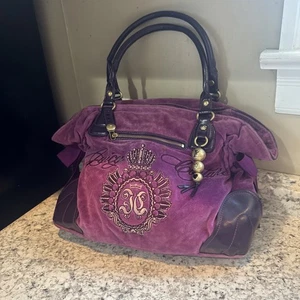 Vintage Juicy Couture lila Velour Tasche Y2K Handtasche - Bild 1 von 14