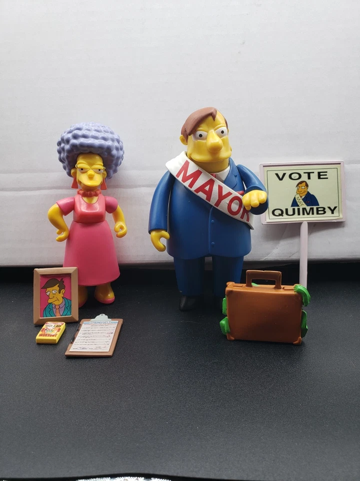 Playmates 2001 Series 3/4 The Simpsons WOS Lote de 2 Soltos com Acessórios Completos - Imagem 1 de 4