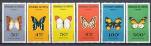 SENEGAL 1963 - 6 MARIPOSAS DIFERENTES 30fr.-500fr. JUEGO MNH HK252 - Imagen 1 de 1