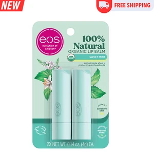 Bálsamo labial 100 % natural y orgánico eos - dulce menta, humedad todo el día, derma - Imagen 1 de 5