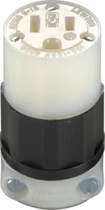 Leviton Industrial Nylon Grounding Plug 5-15R 2 Pole 3 Wire Bagged -Pack of 1 - Picture 1 of 1