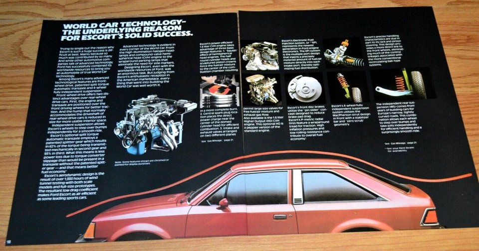 1983 FORD ESCORT TECHNOLOGY REVENDEDOR ORIGINAL ANÚNCIO IMPRESSÃO ANÚNCIO-83 TURBO - Imagem 1 de 1