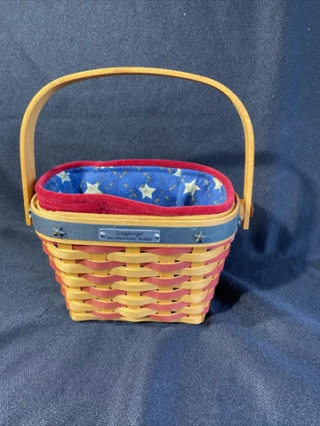 2001 Inaugural Signed Longaberger Basket Basket and Liner Included Cover