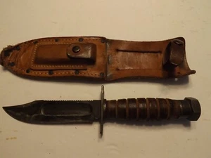 Vintage 1-1967 CAMILLUS NY Fixed Blade Pilot Survival Knife & Sheath-VG - Picture 1 of 7