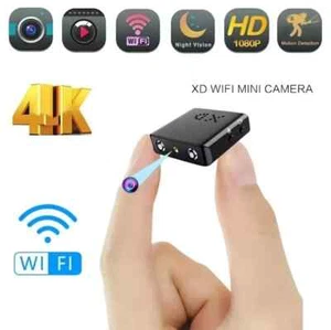 SpyCam Mini Telecamera Spia Wifi 4K FHD Infrarossi P2P Microcamera Sicurezza - Foto 1 di 10