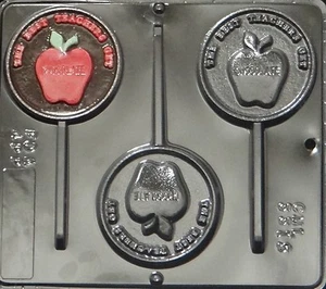 NUEVO 3 Cav Redondo Mejor Maestro Chocolate Caramelo Yeso Arcilla Molde Lollypop - Imagen 1 de 4