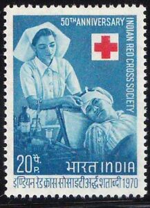 India 1970 MNH 1v, Red cross, Medicine, Nurse 