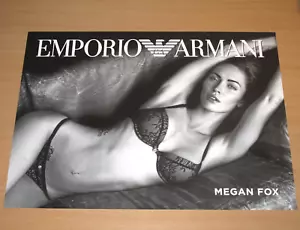 MEGAN FOX PROMO WERBE POSTER BY EMPORIO ARMANI / 70 x 50 CM MEGA RAR MINT NEU - Bild 1 von 3