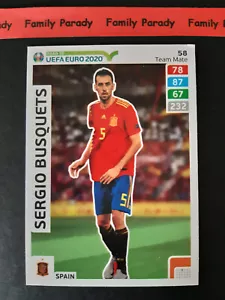 Sergio Busquets 58 Spain Card Panini Adrenalyn XL Foot UEFA - Picture 1 of 1