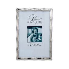 Lawrence Frames 710146 Silver Metal Bamboo 4x6 Picture Frame