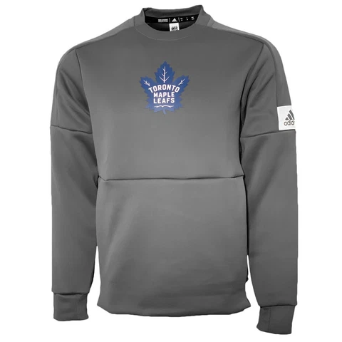 Toronto Maple Leafs Game Mode crew sweatshirt NEW Men's MEDIUM GRAY Adidas Cover