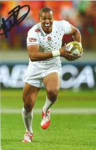 ENGLAND SEVENS & WASPS RUGBY: MARCUS WATSON SIGNED 6x4 ACTION PHOTO+COA - Picture 1 of 1