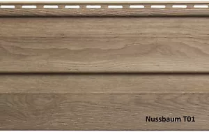 Fassadenpaneele Nussbaum A-1,50m Kunststoffpaneele Wandpaneele Wandverkleidung - Bild 1 von 34