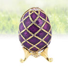Pudełko na biżuterię jaj Faberge Cyrkonie Jajko Naszyjnik Kolczyk Pudełko do przechowywania