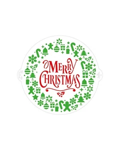 Merry Christmas Stencil Garland Decor - Picture 1 of 1