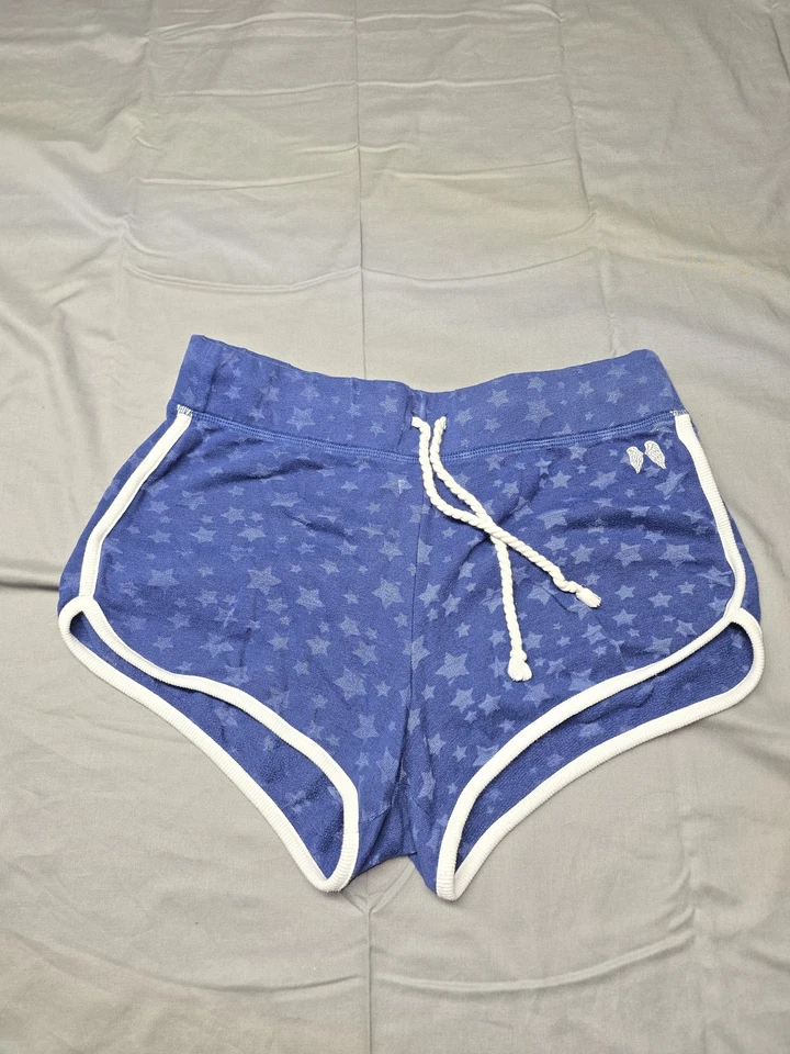 Pijama Victoria’s Secret Shorts Mujer Pequeño Estampado de Estrellas Terry Salón Cordón Foto 1 de 4
