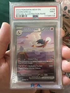 2023 POKEMON MEW EN-151 #199 CHARIZARD EX SPECIAL ILLUSTRATION RARE PSA 9 GEM MT - Picture 1 of 2