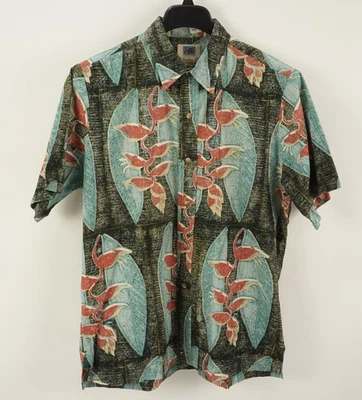 Винтажная гавайская рубашка Kahala Avi Collection мужская большая цветочный узор геометрический хлопок - Изображение 1 из 4