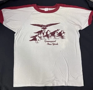 Camiseta Gráfica Vintage GREENPORT NEW YORK Med M Gaviotas Manga Corta (b) - Imagen 1 de 6