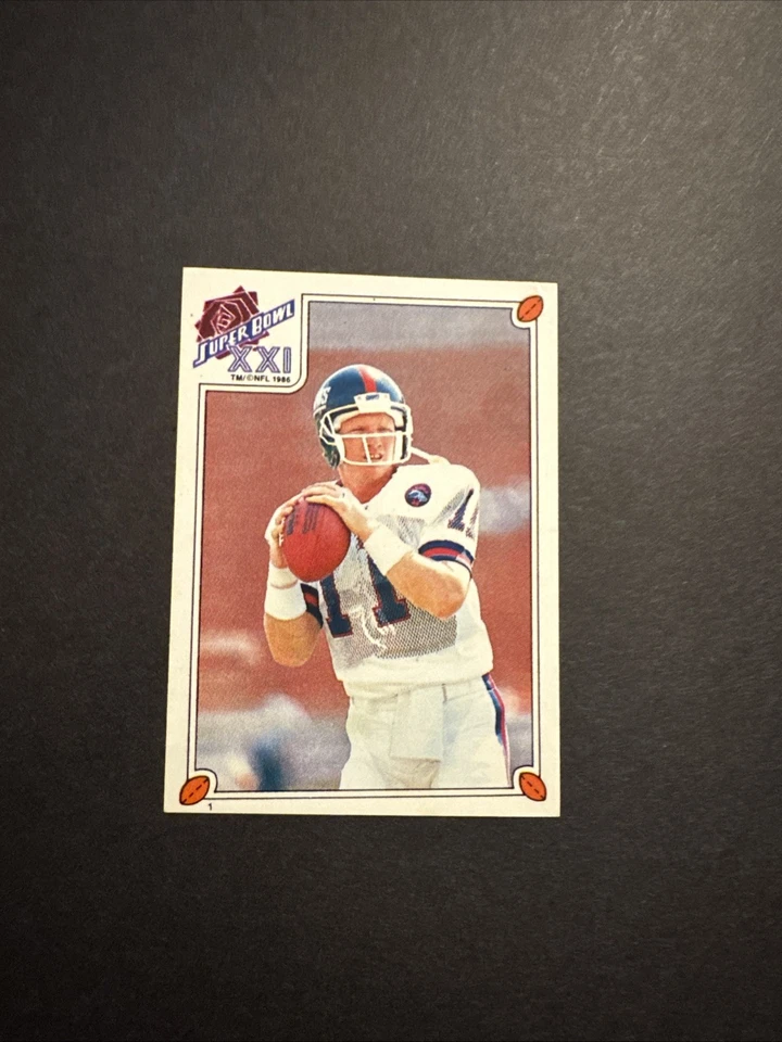1987 Topps Football Sticker Card Phil Simms-New York Giants - Image 1 of 2