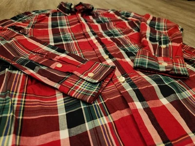 Vintage Ralph Lauren Polo Button Up Dress Shirt Boys Size Large 14-16 Christmas  - Image 1 of 4