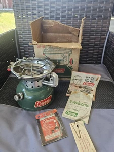 Vintage Coleman Campingkocher 502-700, grün, datiert 1/70, mit Karton ungetestet V3 - Bild 1 von 12