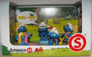 Smurfs Decade Set  of 5 Smurf Figurines 1990-1999 Edition by Schleich New 41258