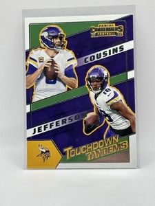 2022 Panini Contenders Touchdown Tandems Kirk Cousins Justin Jefferson #TDT-MIN