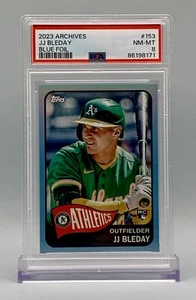 JJ Bleday RC SSP #d 25/07 2023 Topps Archives #153 Blue Foil ~ PSA 8 ~ Athletics - Imagen 1 de 7