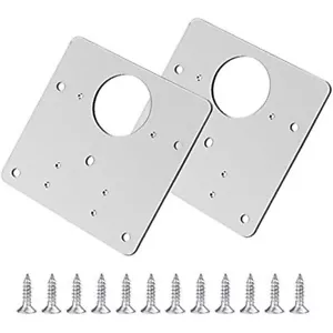 2Pcs Kitchen Cupboard Door Hinge Repair Kit Plate and Fixing Screws Cabinet UK - Picture 1 of 12