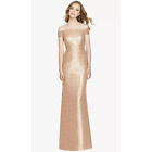 New Dessy Collection Size 14 Mermaid Maxi Sequin Dress Rose Gold 285 Msrp J2 1
