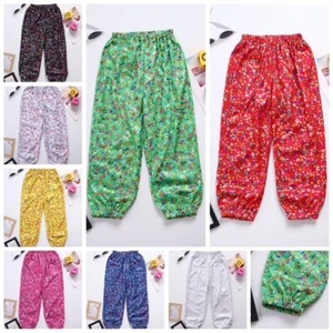 Girls Trousers Class Dancewear Workout Pants Disco Wide Leg Dance Costume 70's - Picture 1 of 106