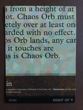 8 of 9 CHAOS ORB Ultra Pro Puzzle Set Piece RARE MTG Magic The Gathering
