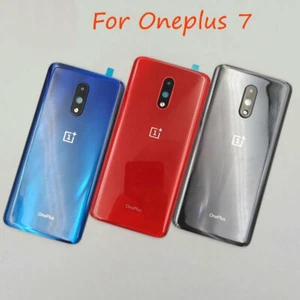 Vitre Capot Arriere Cache Batterie Cover Door Pour OnePlus 7 with Camera Lens - Foto 1 di 8