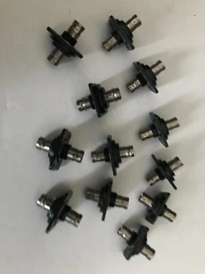 Twelve (12) BNC double female fitted to XLR size blank plate - Image 1 of 2