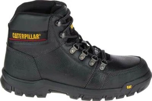 Mens CAT Outline ST Steel Toe SR Slip Resistant Boots P90800 Black - Picture 1 of 5