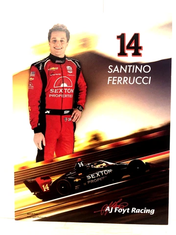 2023 SANTINO FERRUCCI #14 SEXTON CHEVY NTT A.J. FOYT OPEN WHEEL POSTCARD Cover