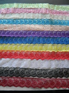 9m/3m/1m Organza Spitze Borte Nichtelastisch Elegante breit 4cm Wünschfarbe neue - Picture 1 of 40