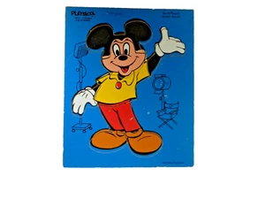 PLAYSKOOL 190-5 Mickey Mouse 8-Piece Vintage Wooden Puzzle Walt Disney Nostalgia - Picture 1 of 9