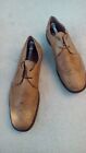 MENS QUALITY LIGHT TAN WING TIP LEATHER SOLE LACE UP SHOES SIZE UK 10 ~44 ITALY