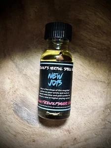 New Job Magick Ritual Oil Handmade, Organic, Witchcraft, Hoodoo, Wicca, Conjure - Picture 1 of 1