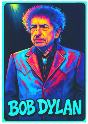 BOB DYLAN * ACEO personalizado * Desenho animado divertido * ARTISTA MUSICAL * Cartão de arte * ATC - Imagem 1 de 2