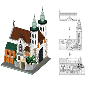 MOC: Medieval Church with Interior Modular Building 3056 Parts for City - Picture 1 of 10