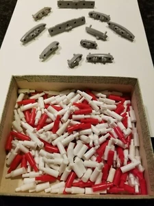 Vtg 1960s BATTLESHIP GAME Replacement Pieces Parts 11 Ships Submarines 240 Pegs - Picture 1 of 7