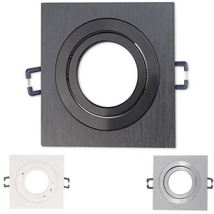 6x Einbau-Rahmen GU10 MR16 eckig Einbau-Strahler Einbau-Spot schwarz schwenkbar - Bild 1 von 22