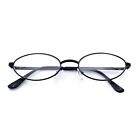 Extra Narrow Oval Metal Rim Round Retro Vintage Clear Lens Eye Glasses