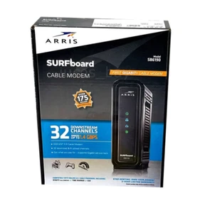 ARRIS SURFboard SB6190 DOCSIS 3.0 Cable Modem Time Warner Comcast Xfinity Black - Afbeelding 1 van 1