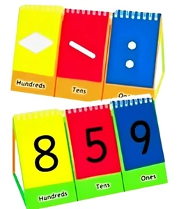 Soporte abatible de uno a cientos 15 x 35 cm recursos de enseñanza primaria números matemáticas - Imagen 1 de 1