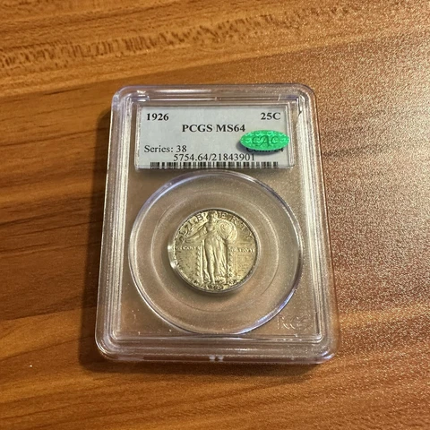 1926-P Standing Liberty Quarter PCGS MS64 **CAC** Cover